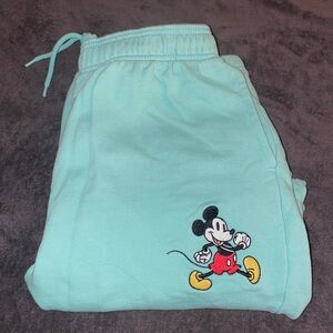 Teal Disney Mickey sweatpants